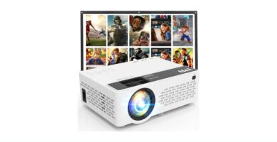 TMY V08 1080P Mini Portable Projector, 2-way Bluetooth, with 80in Screen included