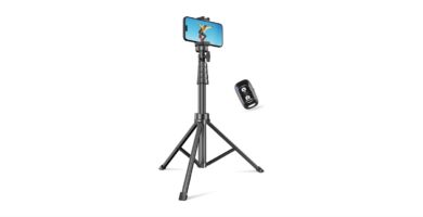 SENSYNE 62" Phone Tripod, Extendable Selfie Stick with Wireless Remote
