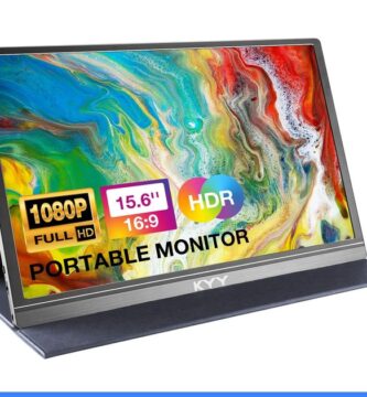 KYY Portable Monitor 15.6" 1080P Computer Monitor Screen Extender w/Cover