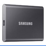 Samsung T7 Portable SSD 1TB Titan Gray, USB 3.2 Gen 2, Up to 1,050MB/s