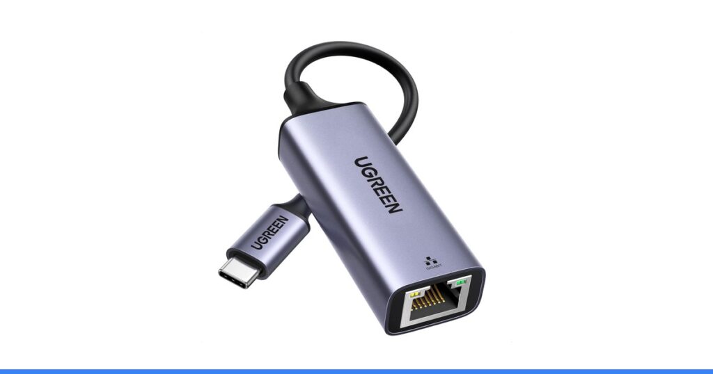 UGREEN USB C to Ethernet Adapter, Plug and Play 1Gbps Aluminum Adapter