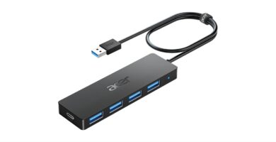 Acer USB Hub 4 Ports, Multiple USB 3.0 Hub, USBA Splitter for Laptop/PC 2FT