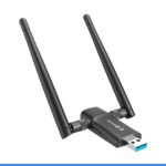 Nineplus Wireless USB WiFi Adapter for PC - 1300Mbps Dual 5Dbi Antennas 5G/2.4G WiFi Adapter for Desktop PC Laptop Windows11/10/7, Wireless Adapters for Desktop Computer Network Adapters
