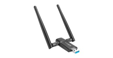 Nineplus Wireless USB WiFi Adapter for PC - 1300Mbps Dual 5Dbi Antennas 5G/2.4G WiFi Adapter for Desktop PC Laptop Windows11/10/7, Wireless Adapters for Desktop Computer Network Adapters