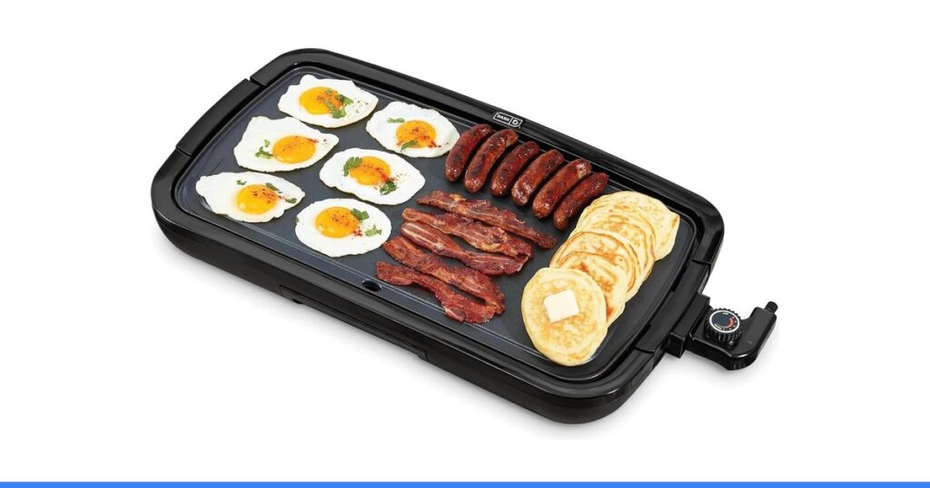 Dash Deluxe Everyday Electric Griddle, Removable Nonstick Plate, Black