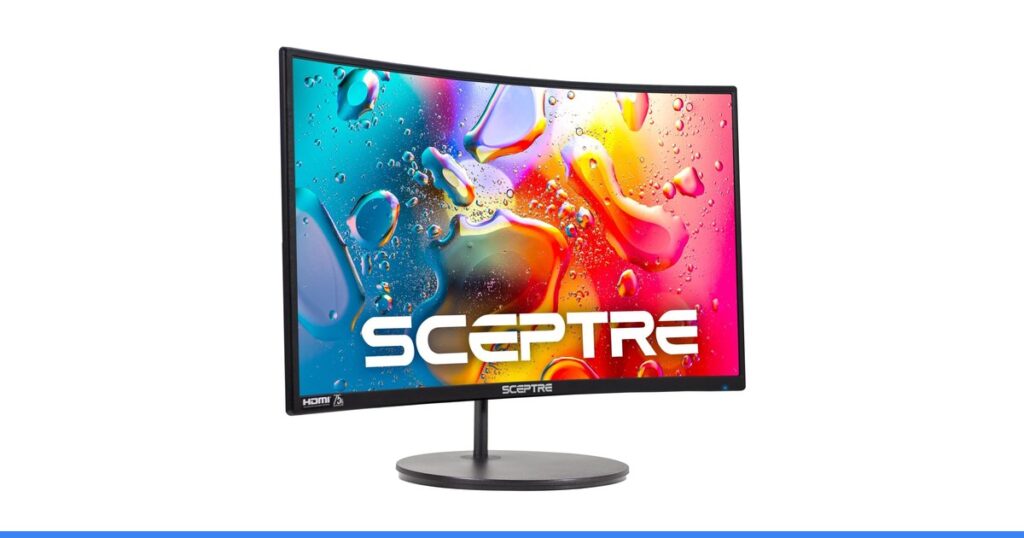 Sceptre Curved 24-inch Gaming Monitor 1080p R1500 98% sRGB HDMI x2 VGA Build-in Speakers, VESA Wall Mount Machine Black (C248W-1920RN Series)