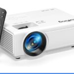 AuKing Projector, 2026 Upgraded Mini Projector, Full HD 1080P Home Theater Video Projector, Compatible with HDMI/USB/Smartphone/TV Box/Laptop (White)
