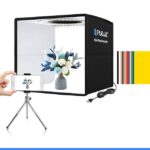 PULUZ Mini Photo Studio Light Box, Photo Shooting Tent kit, Portable Folding Photography Light Tent with CRI >95 104pcs LED Light & 6 Kinds Double-Sided Color Backgrounds for Small Size Products