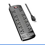 ALESTOR 6 Ft Surge Protector Power Strip with 12 Outlets and 4 USB Ports, 2700 Joules
