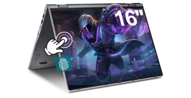 jumper Laptop 16 inch, Laptop Computer, 16GB DDR4 640GB Storage, Backlit Keyboard, Fingerprint Reader, 7000mAh, WiFi 6, 1920x1200, 360 Degree Rotation, Type-C Full Function