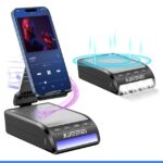 Birthday Gifts for Men- Adjustable Cell Phone Stand with Wireless Bluetooth Speaker Day Gifts for Him Wireless Induction Bluetooth Speaker with Phone Stand