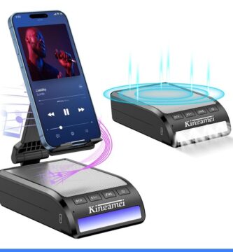 Birthday Gifts for Men- Adjustable Cell Phone Stand with Wireless Bluetooth Speaker Day Gifts for Him Wireless Induction Bluetooth Speaker with Phone Stand