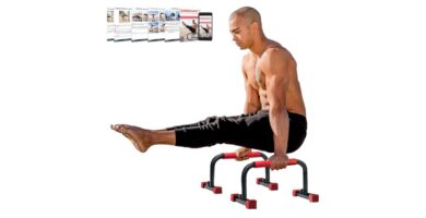 Rubberbanditz Parallette, Parallel Bars & Dip Station | At Home Gym Workout Equipment, L-Sit Bars & Calisthenics Equipment for Home. Perfect for Push Ups, Dips, Handstands & Gymnas