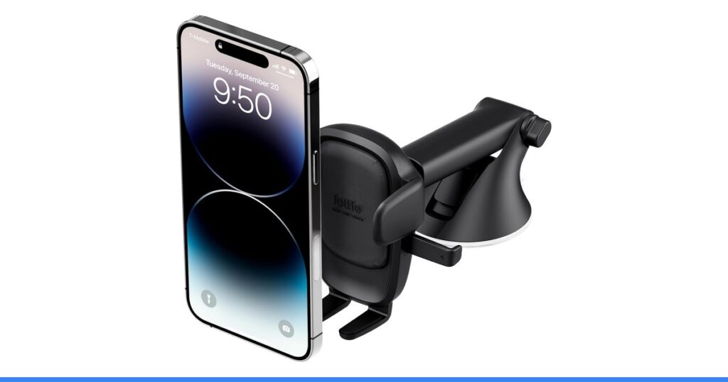 iOttie Easy One Touch Advanced Universal Car Mount Dashboard & Windshield Suction Cup Phone Holder for iPhone, Samsung, Google, All Smartphones