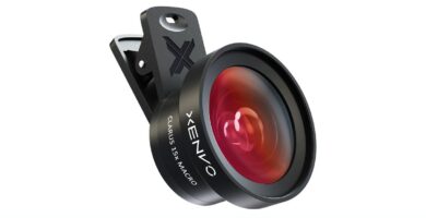 Xenvo Pro Lens Kit for iPhone and Android, Macro and Wide Angle Lens with LED Light and Travel Case Black